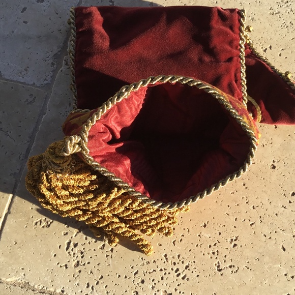 Sweet Dreams Red and Gold Holiday Stocking - Picture 7 of 7